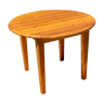 Round pine coffee table