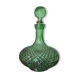 Carafe empoli made in italy diamond tip glass 60s 70s