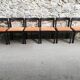 Chaises design graphique brutaliste 1970