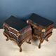 Vintage wooden bedside tables, Italy, 1950s, set of 2