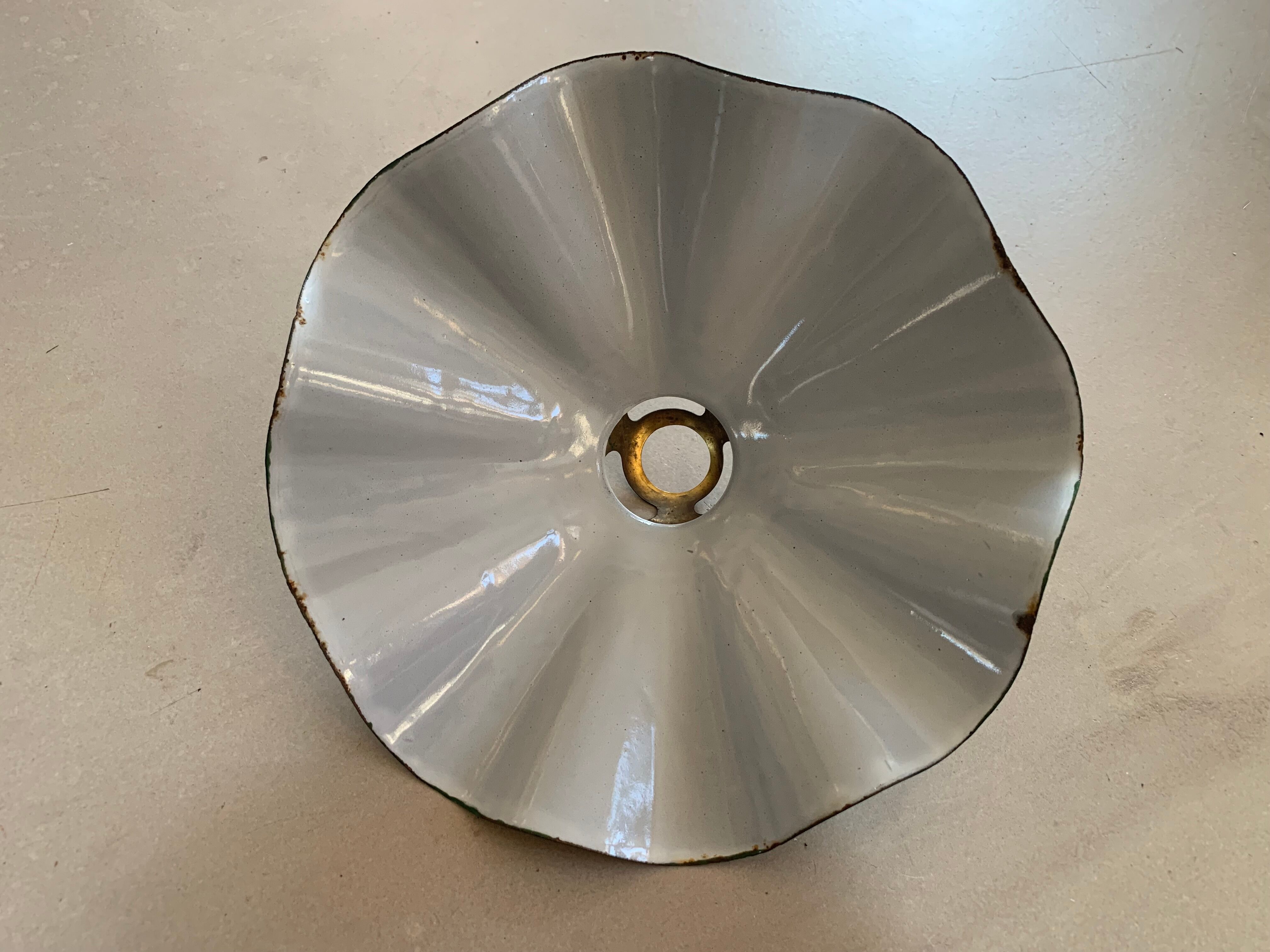 Old enamelled sheet metal bowl