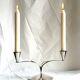 Bougeoir double en argent massif de style Art Déco danois