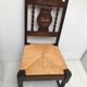Ensemble de 6 chaise paille et bois tourné vintage