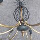 Lustre italien cage file d'acier et laiton sputnik vintage