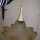 Hanging lamp in opaline opaque transparent glass of 1960