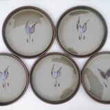 Assiettes vintages en grès