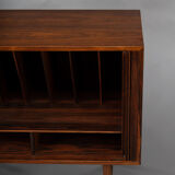 Danish Design Rosewood small chest for LP's with tambour doors, 1960s