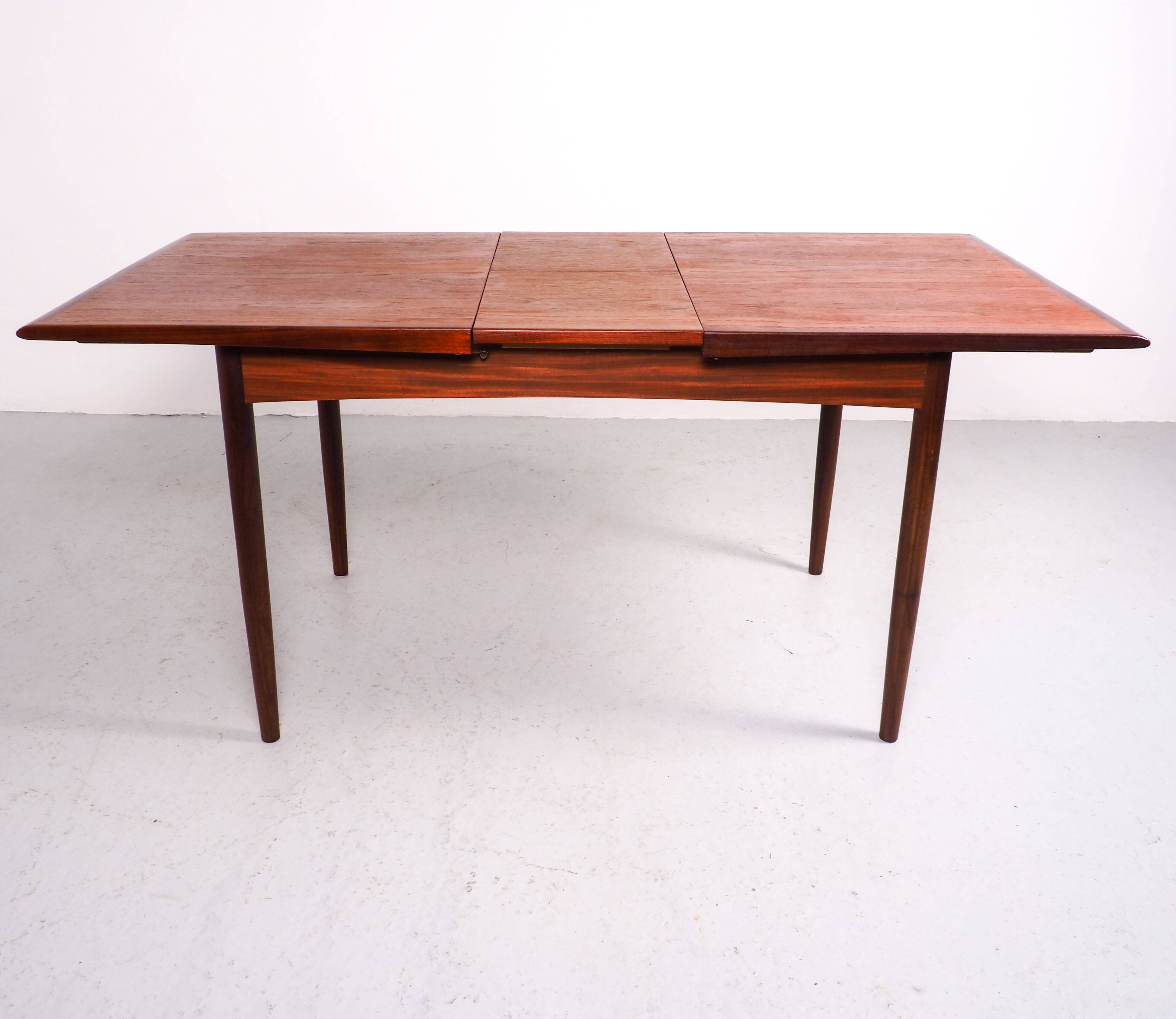 Vintage Teak Extendable Dining Table, 1960s