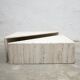 Series of 2 vintage travertine coffee tables published by Roche Bobois