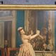 Color chromolithography painting depicting an interior scene circa 1880