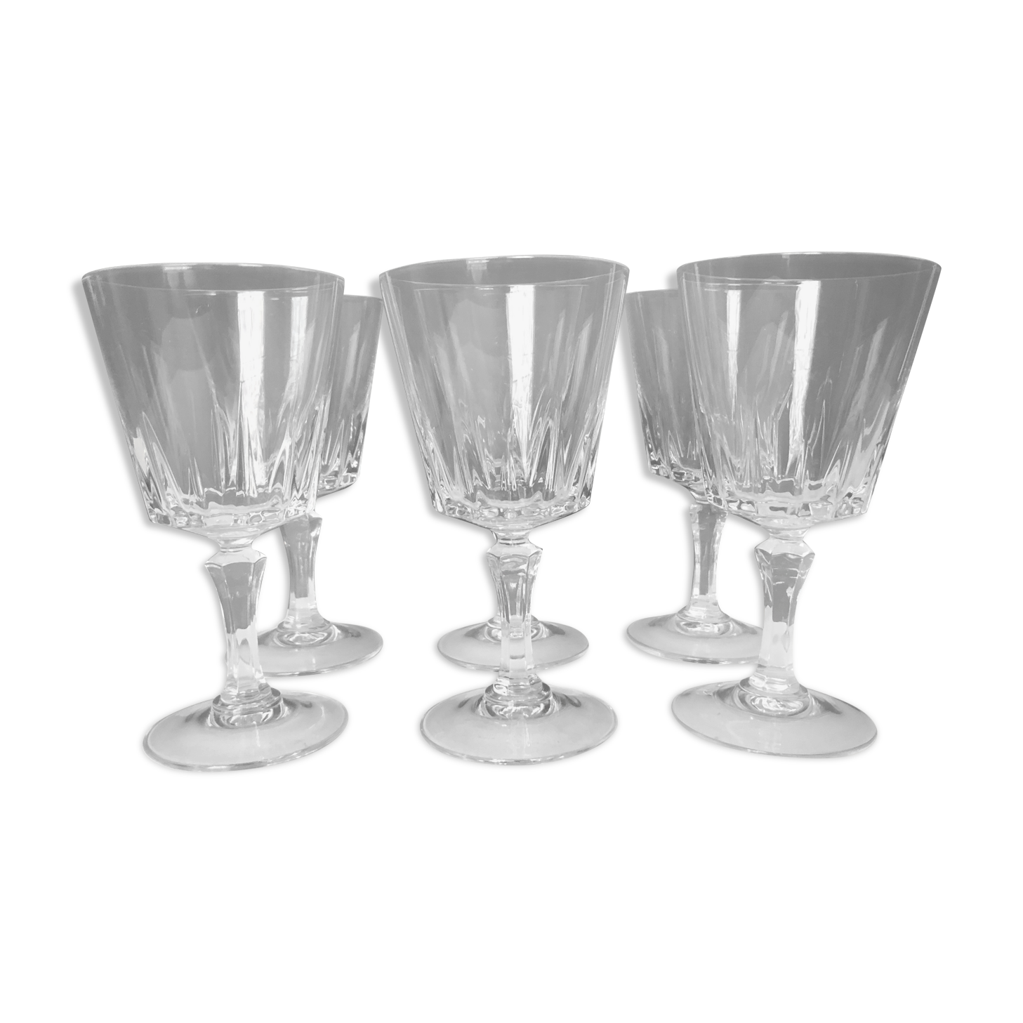 6 crystal water glasses