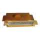 Butter dish in molded glass wood inox art deco