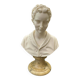 Alabaster bust of a woman signed Arnaldo Giannelli.