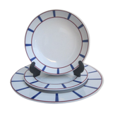 18 basque porcelain plates