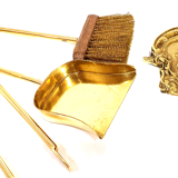 Solid brass fireplace servant 3 accessories