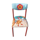 Chaise écolier tapissées avec tissu coloré