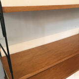 Vintage thong shelf wood and metal