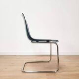 Set of 4 Tobias chairs in blue plexi