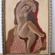 Nu féminin, années 1970, peint sur carton