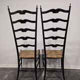 Chaises échelle Paolo Buffa pour Chiavari, Italie années 1950