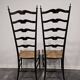 Chaises échelle Paolo Buffa pour Chiavari, Italie années 1950