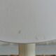 Pair of lamps - off-white ceramic foot - wooden bass