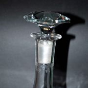 Carafe reims crystal of saint-louis decoration engraved with acid "rock crystal" 1930