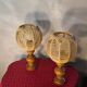 pair of Scandinavian style bedside lamps, vintage design, rope lampshade 3