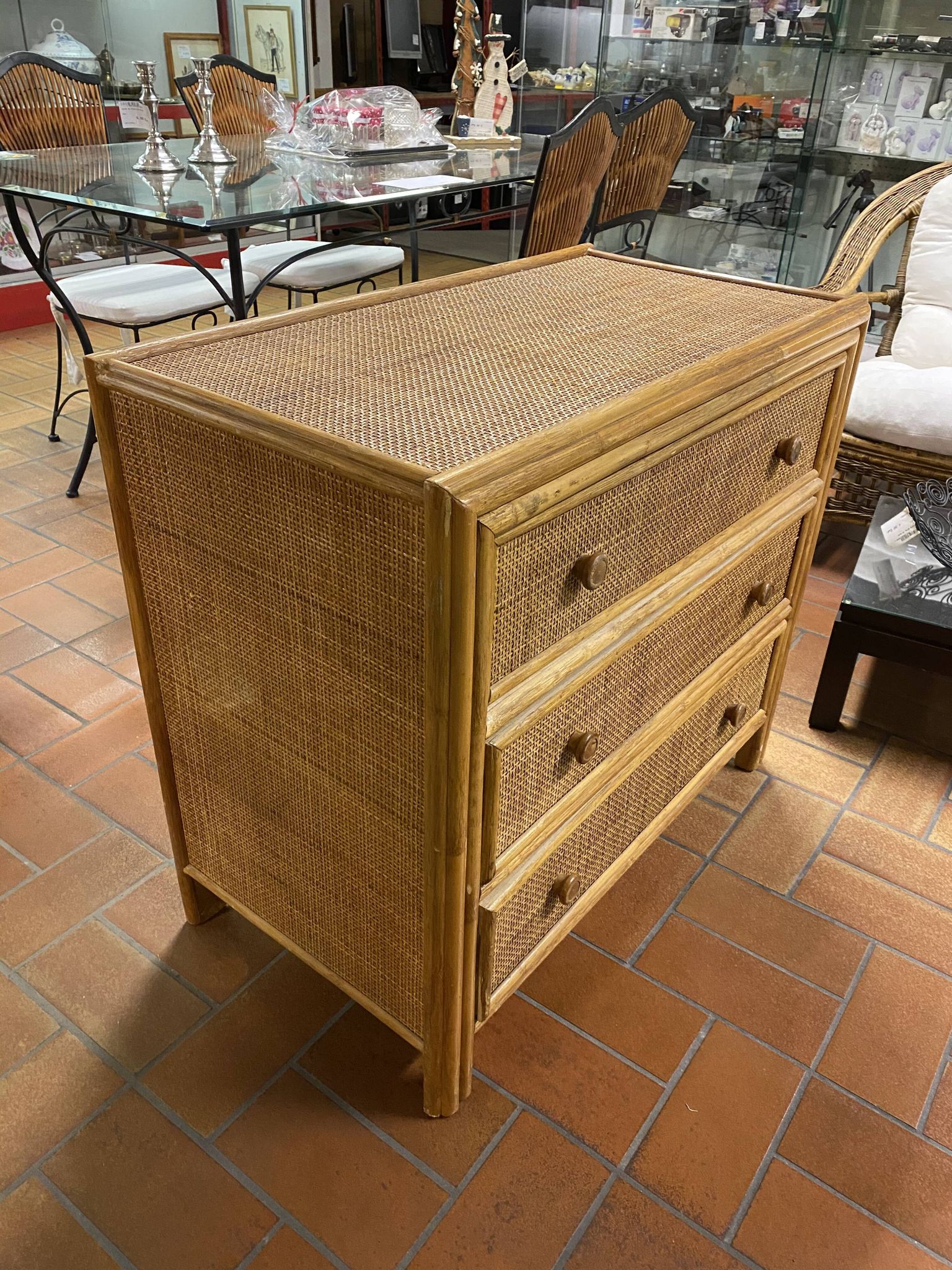 Bamboo chest of drawers