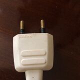 Table lamp wood and jute with pompoms