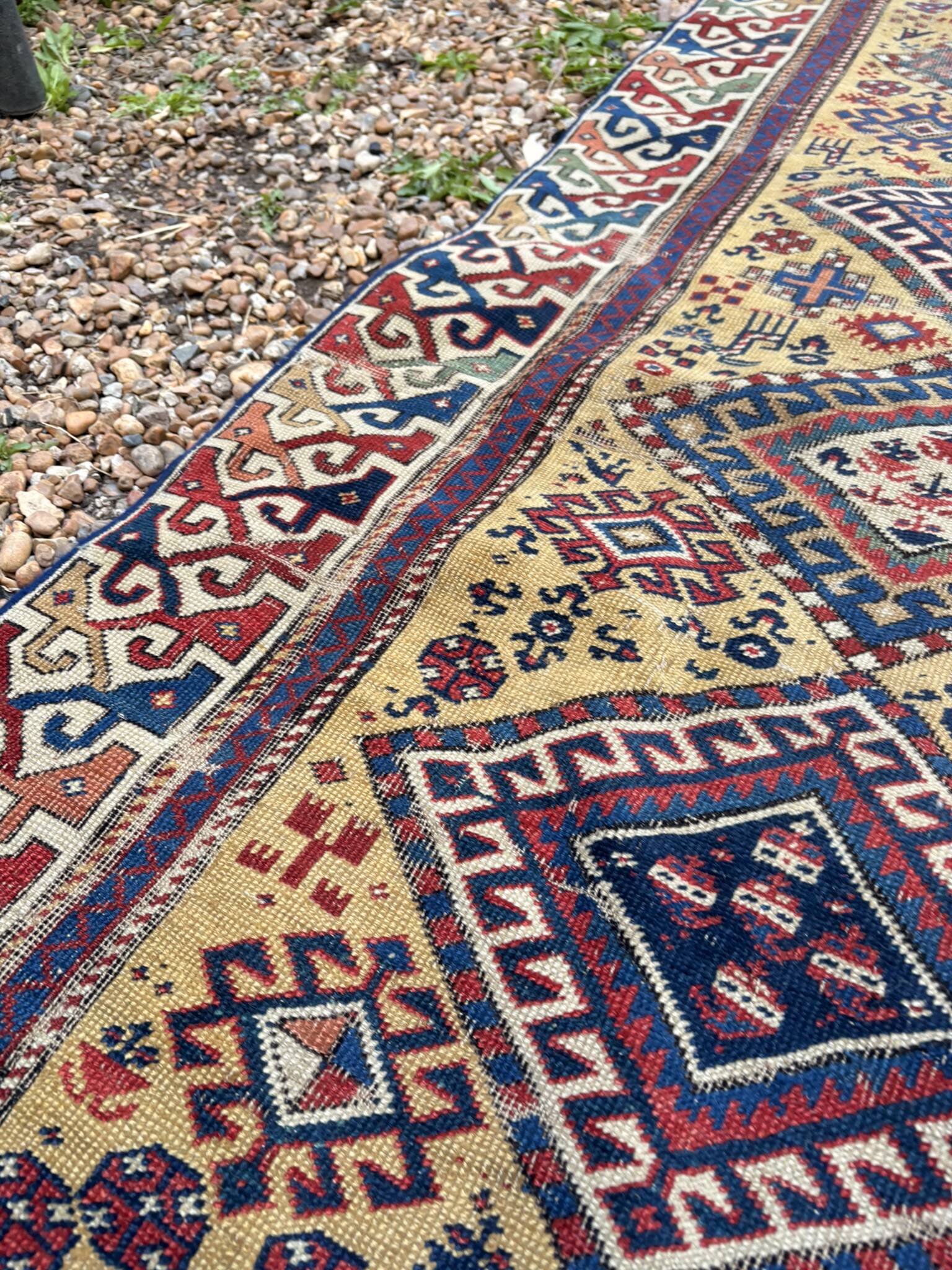 Persian Corridor Rug Antique Handwoven 85x340 Tribal Boho Turkish Kurdish
