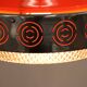 Vintage Chrome & Orange Pendant Lamp - 1970s Massive Belgium Lighting