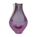 Vase en verre violet