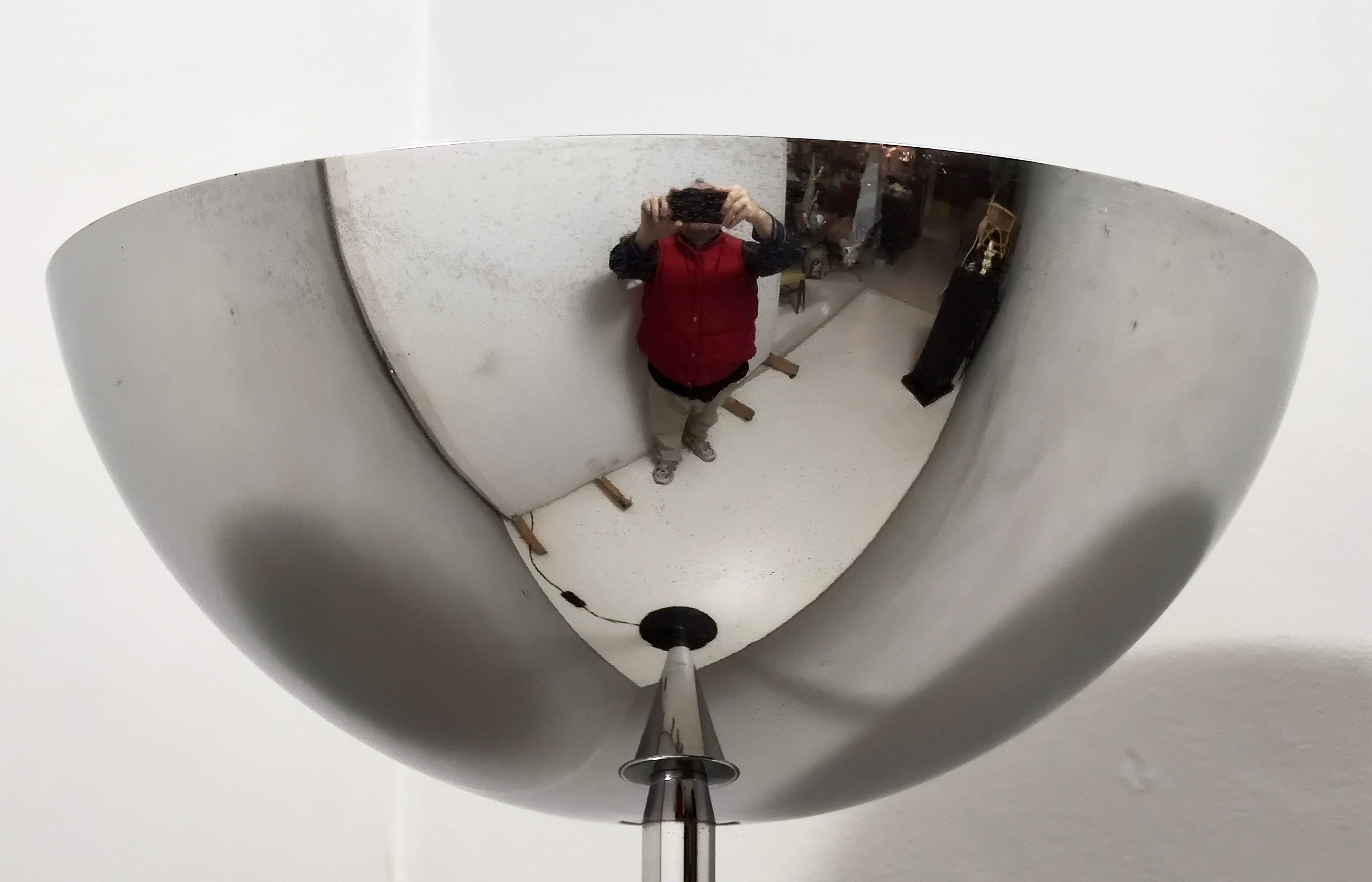 Chrome-Plated Metal Floor Lamp