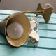 Vintage beige metal clip lamp working condition original electrification