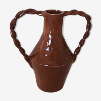 Twisted amphora vase