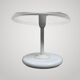 Lampe de table champignon en verre Murano et métal blanc, 1970
