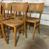 Set of 10 bistro chairs bar thonet year 60