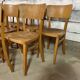 Ensemble de 10 chaises de bistrot bar thonet année 60