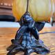 Pair of lamps cherubs bronze vintage glass paste