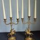 Set of two vintage jumper candlesticks