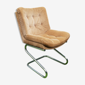 Fauteuil velours 1970 circa