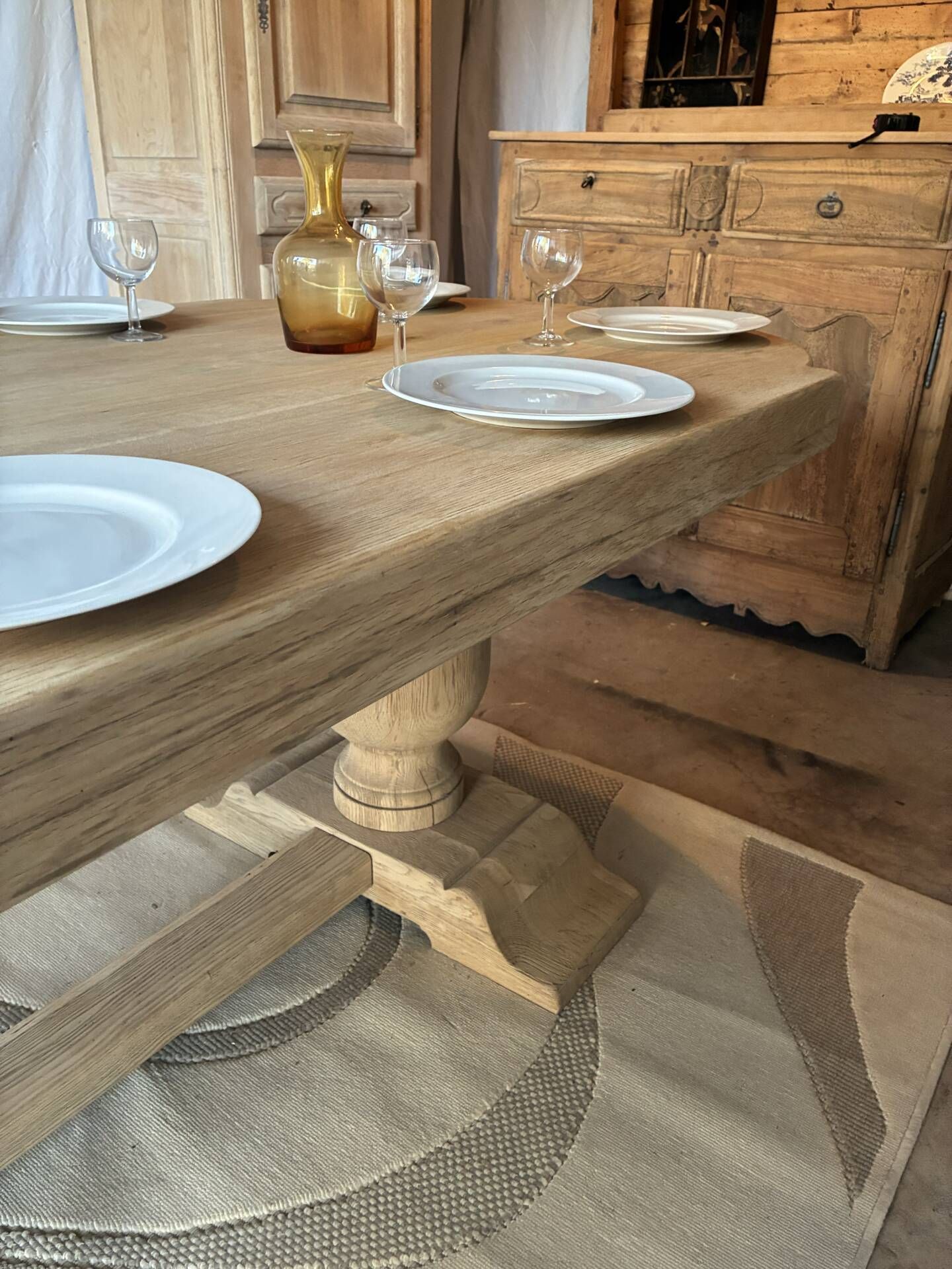 Monastery table in solid oak