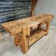 Old workbench side table bathroom furniture 48 x 193 cm
