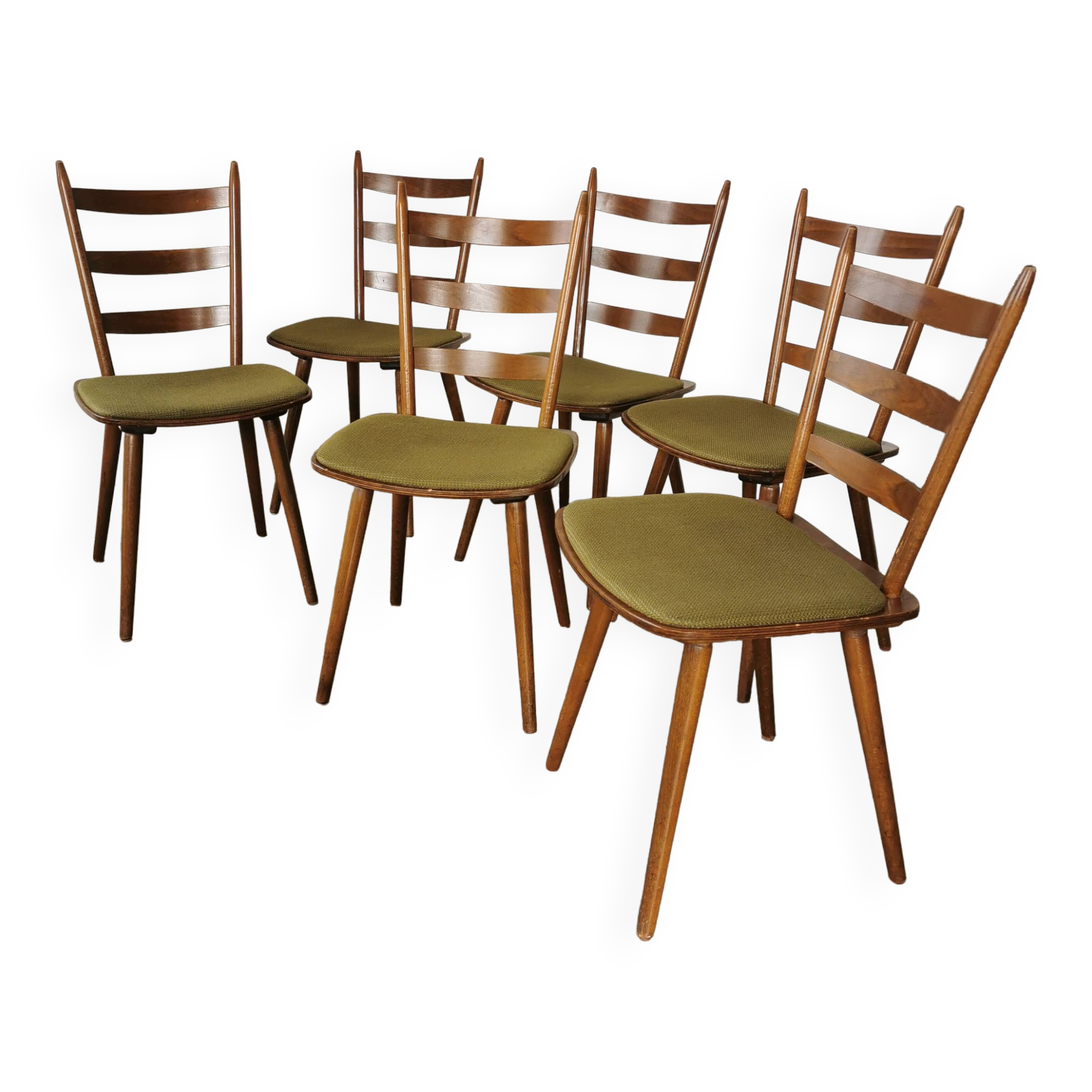 Set of 6 vintage Hiller bar chairs from the 60s
