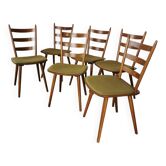 Set of 6 vintage Hiller bar chairs from the 60s