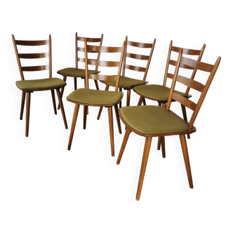 Set of 6 vintage Hiller bar chairs from the 60s