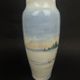 Copenhagen porcelain vase, hand-painted winter decoration, circa 1900-1920.
