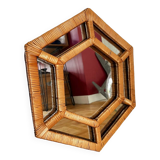 Vintage rattan mirror
