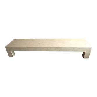 Coffee table in travertine inlay